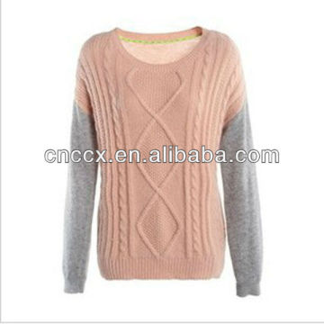 13STC5095 Aran-gestrickter Damen-Strickpullover